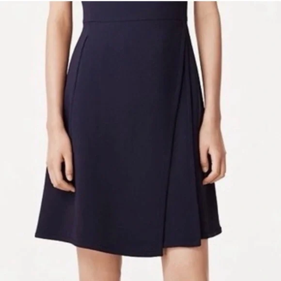 Tory Burch Erin Crepe Navy Blue Sleeveless Mini Dress Size 8 - Picture 3 of 10